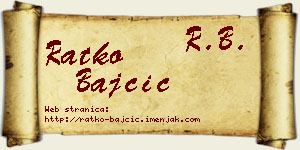 Ratko Bajčić vizit kartica